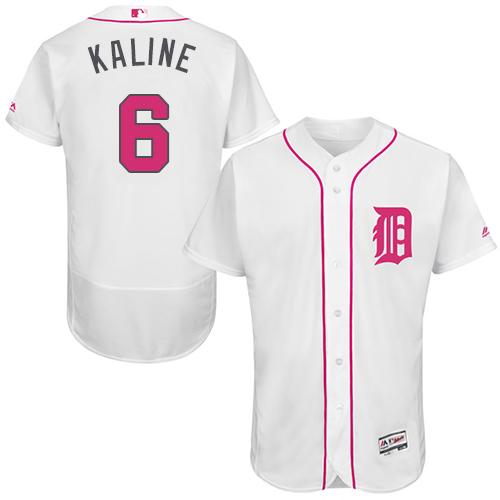 Tigers #6 Al Kaline White Flexbase Authentic Collection Mother's Day Stitched MLB Jersey